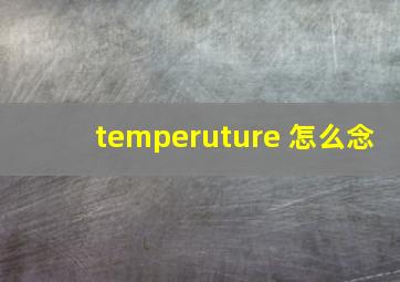 temperuture 怎么念